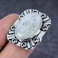 thumbnail image 2 of Natural Rainbow Moonstone Gemstone Handmade 925 Sterling Silver Ring Size 7, 2 of 2