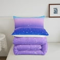 thumbnail image 5 of White Snowflake Comforter Set Twin Size Blue Purple Gradient Bedding Santa Claus Gifts Bedding Comforter Sets Merry Christmas Themed Duvet Insert Happy New Year Xmas Quilt, 5 of 6
