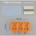 thumbnail image 1 of 1 molde de helado de silicona con forma de oso lindo con tapa, sin PVC, adecuado for paletas heladas caseras y palitos de queso, imprescindible en la cocina, 1 of 2