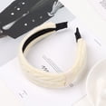 thumbnail image 6 of Fashion Gift Women Girls Washing Face Thick Wide Bezel Hairbands Hair Hoop Hair Accessories Solid Color Headbands WHITE, 6 of 8