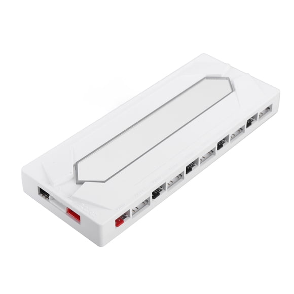 ARGB Fan Hub, 10 Ports 4 Pin PC Fan Controller, 5V 3Pin ARGB Fan Hub, Magnetic Base, SERIAL ATA Power Input, ARGB Case Fan Hub Adapter PWM ARGB Fan