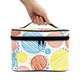 thumbnail image 3 of HELLHERO Polyester Cosmetic Organizer Bags Hand-Drawn Polka Dot Pattern Hand-Held with Slip-in Pockets Zipper, 3 of 6