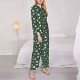 thumbnail image 3 of Honeii Colorful Mallard Duck Print Women's Pajama Sets Long Sleeve Button Down Sleepwear Nightwear Soft Pjs Lounge Sets 2PCS-Large, 3 of 7