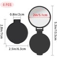 thumbnail image 5 of Mini Round Folding Mirror Portable Pocket Mirror Makeup Mirror for Purse Travel Makeup Mirror for Women Girls Daily Use (4 Pcs Black), 5 of 6