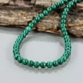 thumbnail image 3 of K-KED Natural 6mm Green Malachite Smooth Gems Beads Necklace Men Women Delicate Jewelry 18", 3 of 4