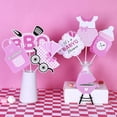thumbnail image 4 of 24 Pieces BBQ Baby Shower Centerpieces Sticks, Baby Q Shower Decorations for Girl Pink, Double Sided Print BBQ Table Toppers for Barbecue Picnic Summer Party Supplies, 4 of 7