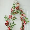 thumbnail image 6 of 6.5ft Christmas Red Berry Garland Silk Flower Rattan Vine with 36 Berries & 36 Leaves for Holiday Decor, Fireplace, Staircase, Table, Door, 6 of 9