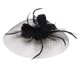 thumbnail image 1 of KAKOWELY 1 pieza de tocado de plumas para vestido de novia, banquete, fiesta, flores de plumas, color negro, 1 of 4