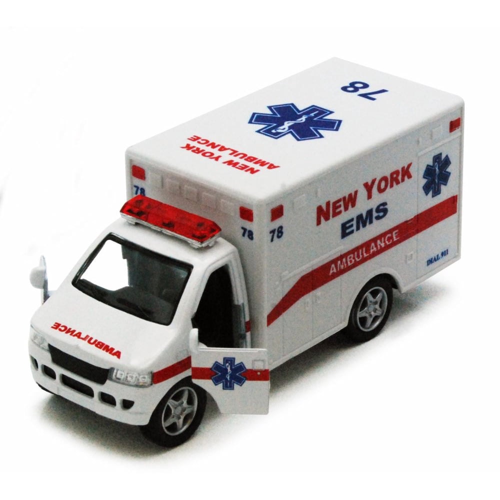 New York Rescue Team Ambulance, White Kinsmart 5259DNY 5" Diecast