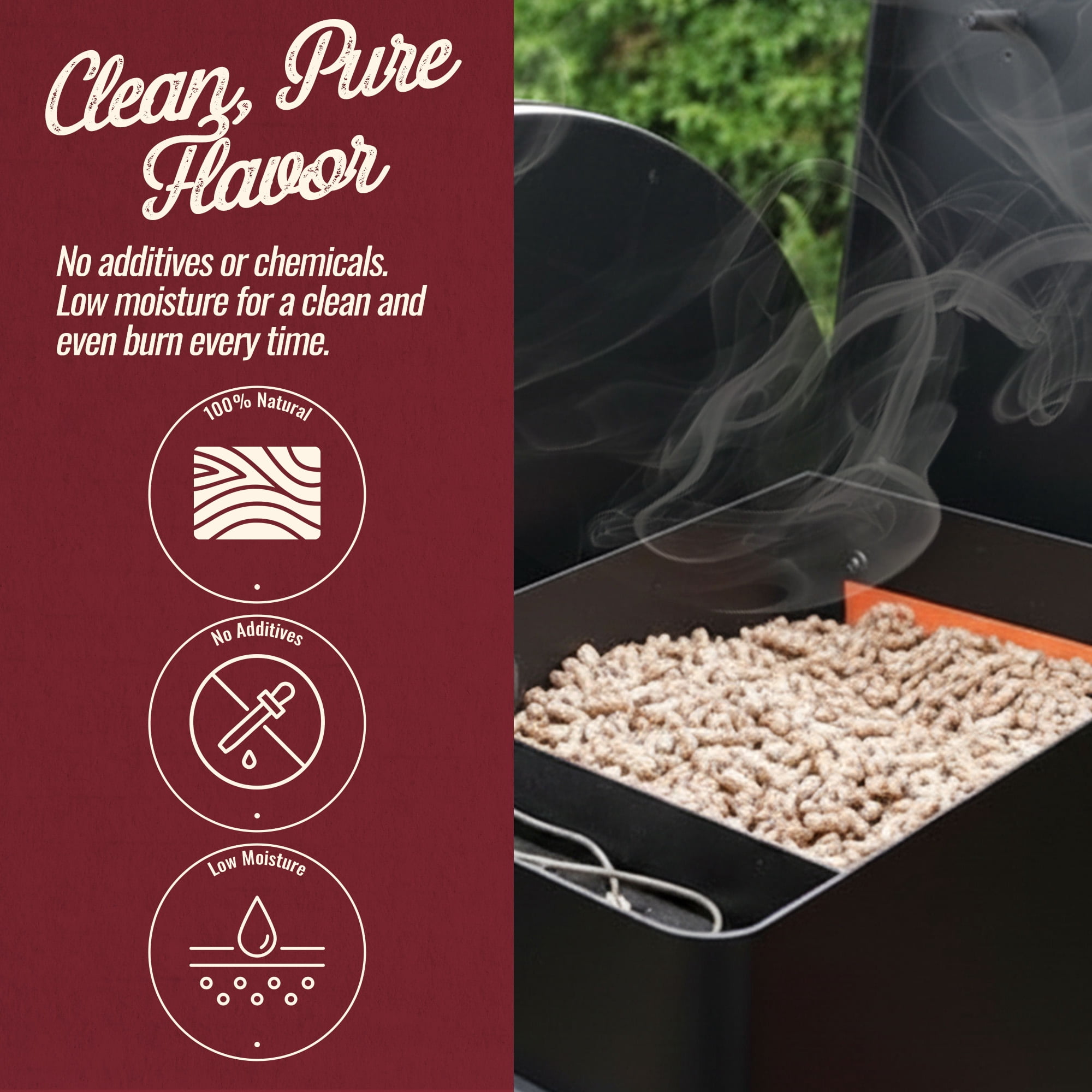 (3 pack) Smokehouse Apple Wood Pellets, Drier & Bark-Free for Premium Smoke Flavor, 5 Pounds