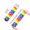 thumbnail image 4 of Pofeuu Colorful Tie Dye Print 30cm Socks, Adult Running Hiking Socks for Youth and Adult, 4 of 7