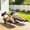 Black, variant on Outsunny Folding Beach Lounge Chair with Face Hole and Arm Slots, 5-level Adjustable Sun Lounger Tanning Chair with Pillow, Black Stripe