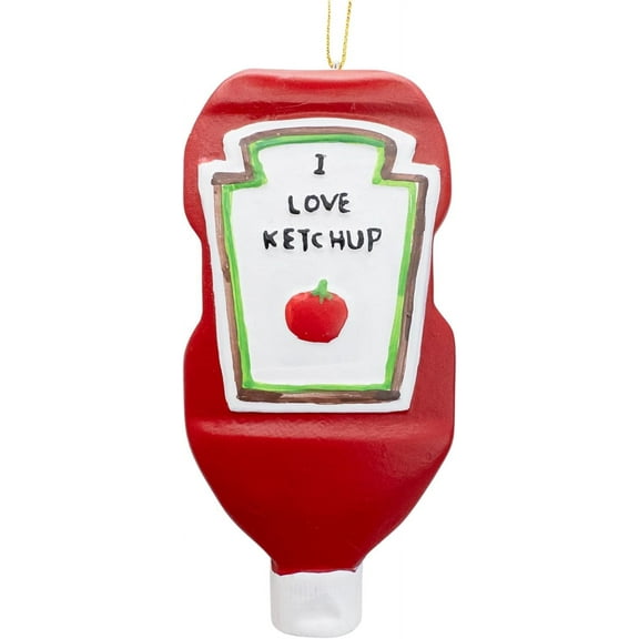 I Love Ketchup Tomato Bottle Christmas Tree Food Ornament