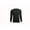 Black, variant on Men's Crew Neck Waffle-Knit Long Sleeve Thermal Shirts