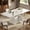 White, variant on WARAYZ Extendable Dining Table 47.2"–63" Rectangle Kitchen Table with Storage Cabinet & Wine Rack, Marble Finish, Seats 4–8, White