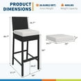 thumbnail image 2 of Outdoor Bar Stools Set of 2,Outdoor Rattan Bar Height Stool Set Armless for Backyard,Garden,Pool,Balcony and Deck, 2 of 7