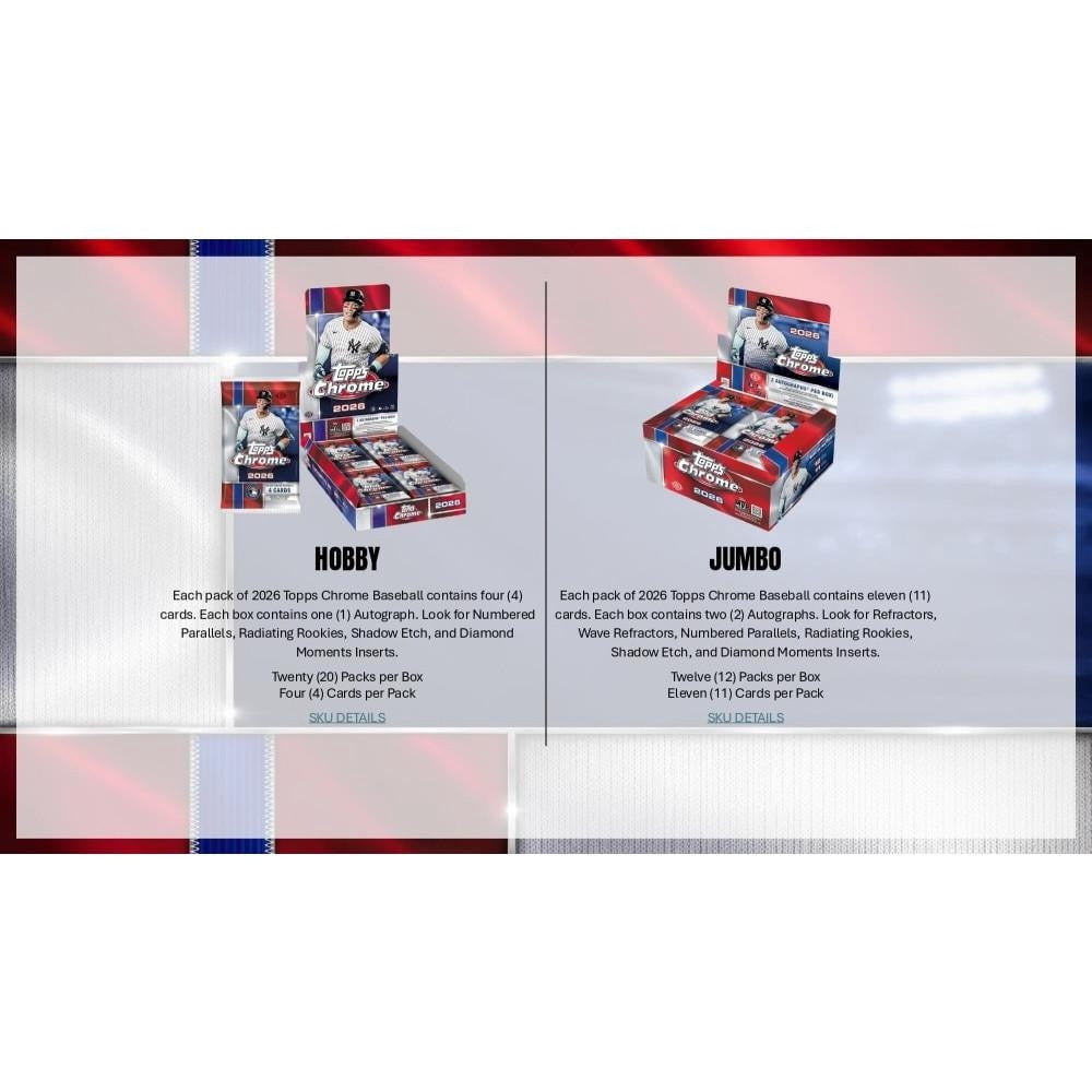 2026 Topps Chrome Baseball Hobby Box