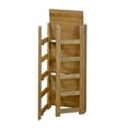 thumbnail image 4 of Regency Flip Flop 34 in Square Folding Bookcase with Wicker Storage Baskets- Medium Oak/Natural, 4 of 8