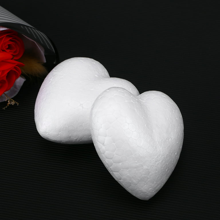  10pcs Craft Foam Hearts Heart-Shaped Polystyrene Foam Ball Polystyrene  Foam Heart for Arts Craft Use DIY Ornaments Wedding Decorations 6cm (White)  : Arts, Crafts & Sewing