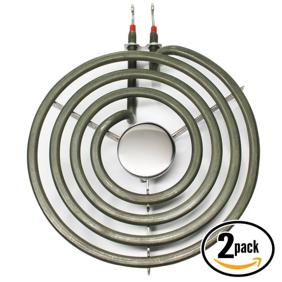 2-Pack Replacement Frigidaire FEF354BJWA 6 inch 4 Turns Surface Burner Element - Compatible Frigidaire 316439801 Heating Element for Range, Stove & Cooktop