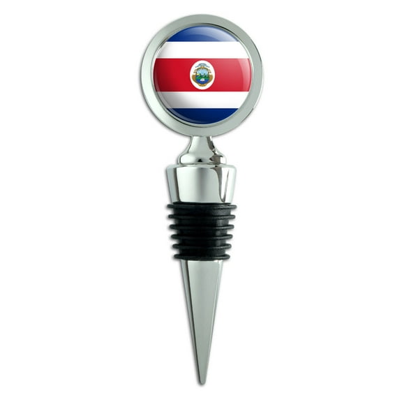 Costa Rica National Country Flag Wine Bottle Stopper