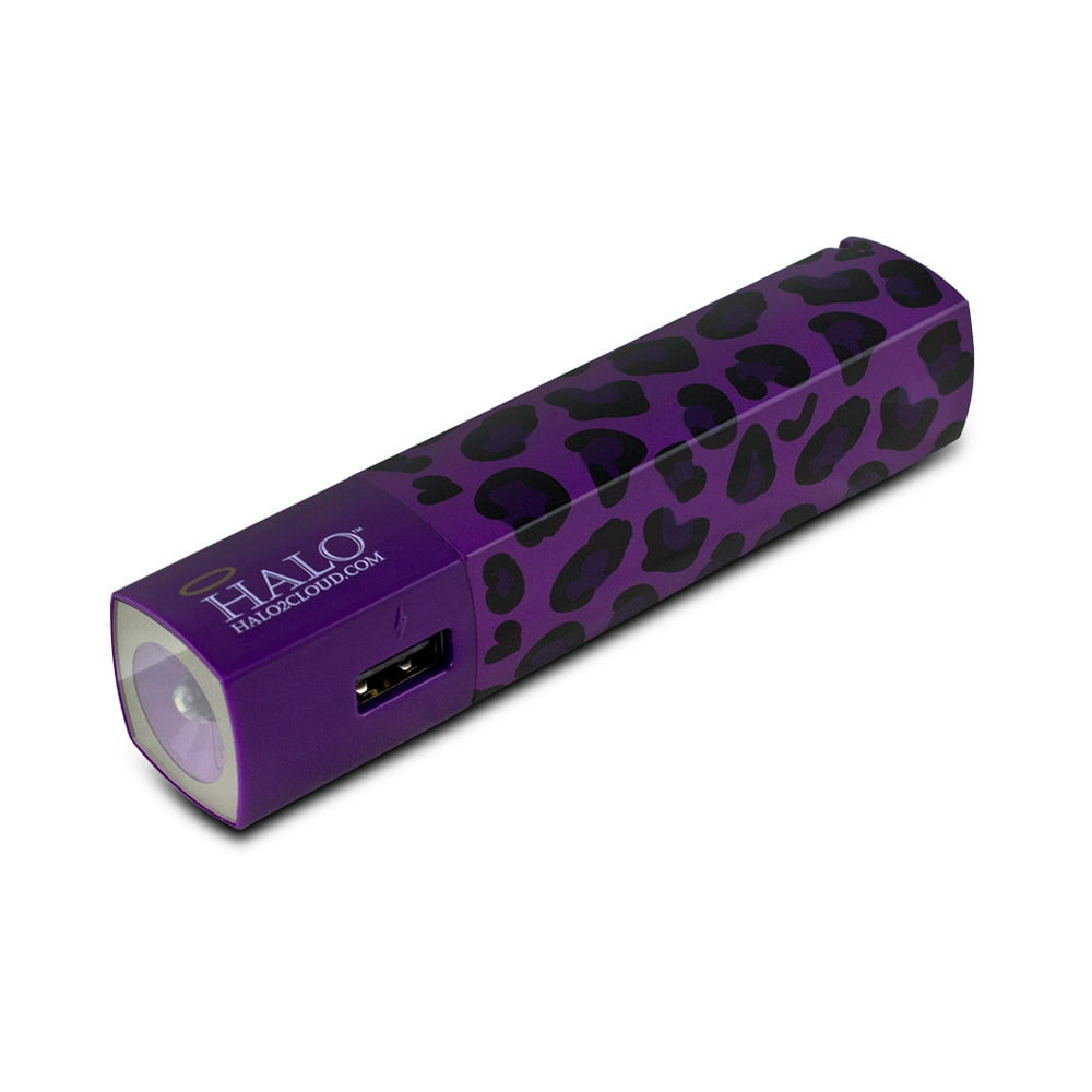 Halo Pocket Power Starlight 3000mAh Power Bank with Flash Light, Purple
