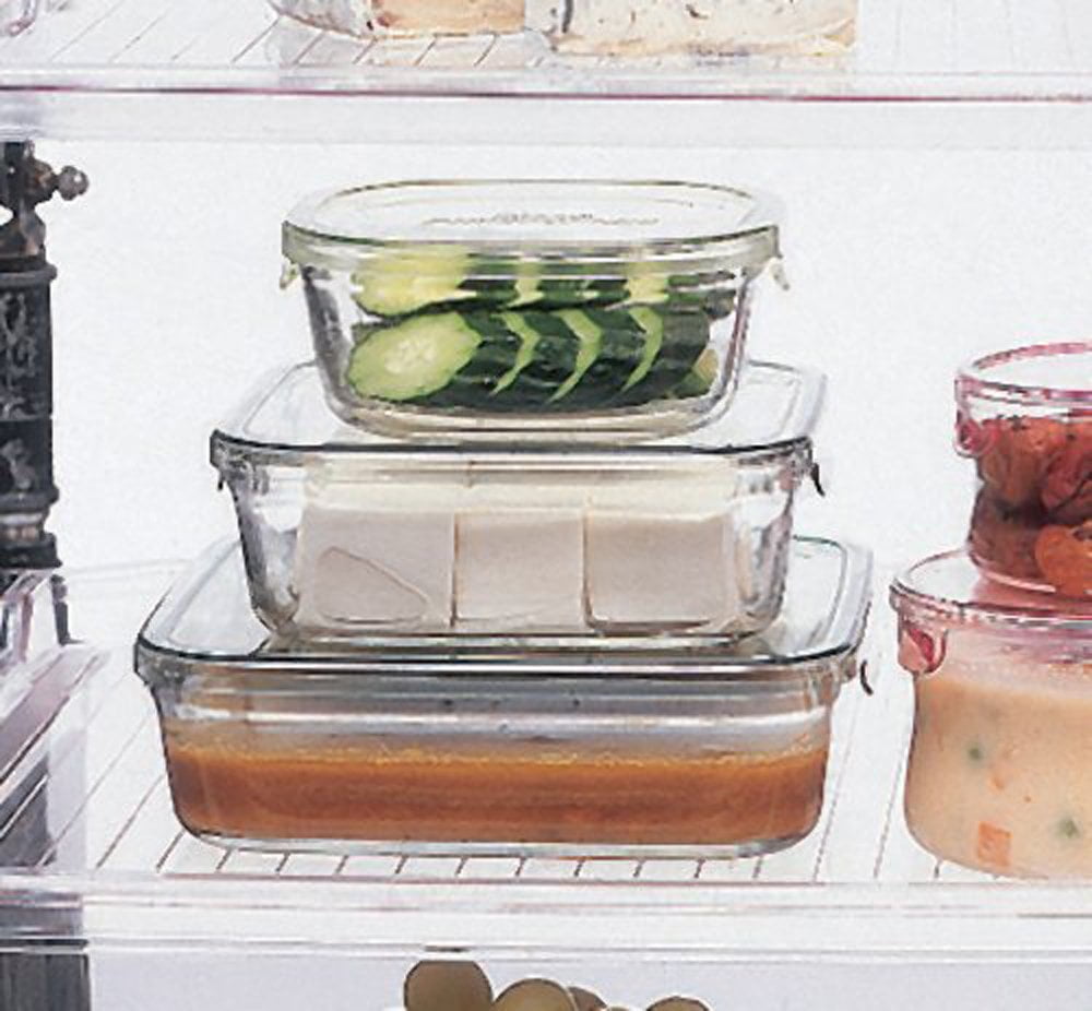 iwaki Heat Resistant Glass Food Container Square - Globalkitchen Japan