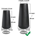 thumbnail image 2 of 11 Inch Tall Matt Black Ceramic Vase for Flowers & Pampas Grass, Classic Rustic Style Decorative Vases for Home Decor Table Centerpieces, 2 of 4