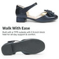 thumbnail image 4 of BURUDANI Girls’ Closed Toe Dress Shoes Low Heel Ankle Strap Bow Ballet Princess Sandals for Wedding Party, 4 of 5