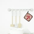 thumbnail image 3 of Coral Shabby Chic Pink Roses Pair of Pot Holders, 3 of 3