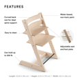 thumbnail image 4 of Natural Beech Wood Adjustable, Convertible Chair For Toddlers, Children & Adults - Convenient, Comfortable & Ergonomic - Classic Design, 4 of 5