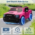 thumbnail image 5 of Ambifirner Ride On Truck Car Toy, 24V Electric 4 Wheels Kids Toys Ride on Truck w/Parent Remote Control, Music, Aux, LED Headlights, 2 Speeds, 5 of 10