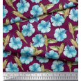 thumbnail image 2 of Soimoi Poly Georgette Fabric Hummingbird & Floral Print Fabric by the Yard 52 Inch Wide, 2 of 3
