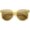 Brown-Gold / Brown, variant on sunglassLA Women Oversize Metal Nose Bridge Round Lens Horn Rimmed Sunglasses (Tortoise-Gold / Brown) - 52mm