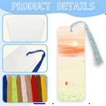 thumbnail image 5 of Set of 100 Blank Bookmarks with Colorful Tassels Crafting Material Pack Handmade Paper for DIY and Gift Tags, 5 of 7