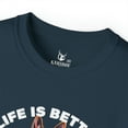 thumbnail image 4 of Life is Better with Shepherd - Funny Dog Lover Unisex Cotton Tee, 4 of 4