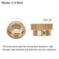 thumbnail image 3 of Uxcell 0.5 Mod 35T 8mm Bore 18mm Outer Dia Brass Motor Rack Pinion Gear with Screws, 3 of 6