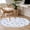 Blue, variant on Gray Leaf Round Area Rug 5 FT, Non Slip Bedroom Rugs, Modern Botanical Foliage Plant Country Pastoral Washable Soft Circular Carpet Non-Shedding Floor Mat for Kitchen Dining Room Foyer Balcony Dorm