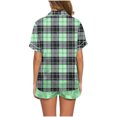 thumbnail image 3 of Conjunto de Verano para las Mujeres, Estampado Cuello de Manga Corta Y Pantalones Cortos, Moda Casual de Dos Piezas, 3 of 8