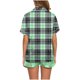 thumbnail image 3 of Conjunto de Verano para las Mujeres, Estampado Cuello de Manga Corta Y Pantalones Cortos, Moda Casual de Dos Piezas, 3 of 8