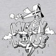 thumbnail image 3 of Disney - Mickey Mouse - Retro Style Black & White Cartoon - Juniors Fitted Graphic T-Shirt, 3 of 5