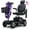 MAX PLUS-DARK PURPLE, variant on Metro Mobility 4 Wheel Motorized Scooter for Adults - 300 lbs Capacity Powered Mobility Scooters for Seniors, Travel - 9'' Large Pneumatic Tires & Crutch Box - Purple