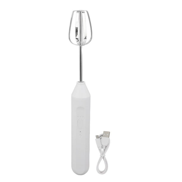 Handheld Electric Egg Beater, Electric Milk Frother, Coffee Mixer, Milkshake Mixer, Foamer, Kitchen Utensils, White