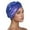 Blue, variant on Winter Hats for Women Turban Cap with Embroidery and Rhinestones Casual Head Covering Hat Gold