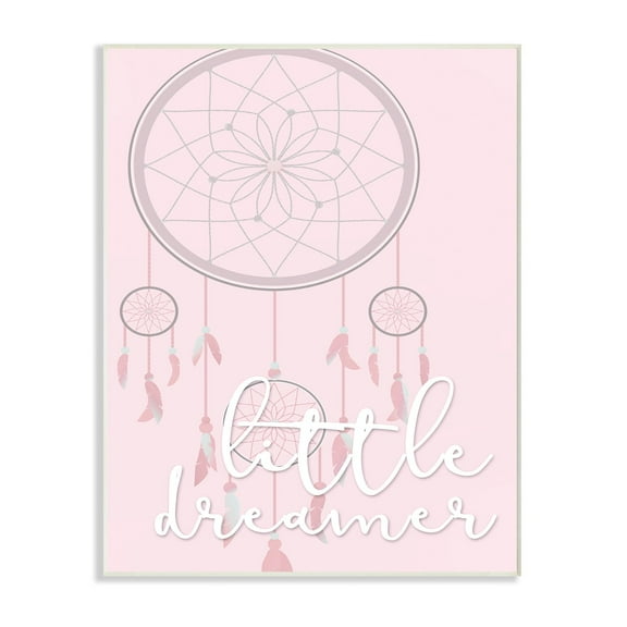 The Stupell Home Decor Collection Little Dreamer Dream Catcher Pink Wall Art