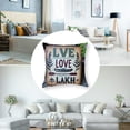 thumbnail image 5 of nygtbtfer Summer Lake Life Decorative Throw Pillow Cover ///Fishing Rods with Quotes Lake House Decor Pillowcases Nautical Lake Cushion ,Sofa/Couch/Porch, 5 of 7