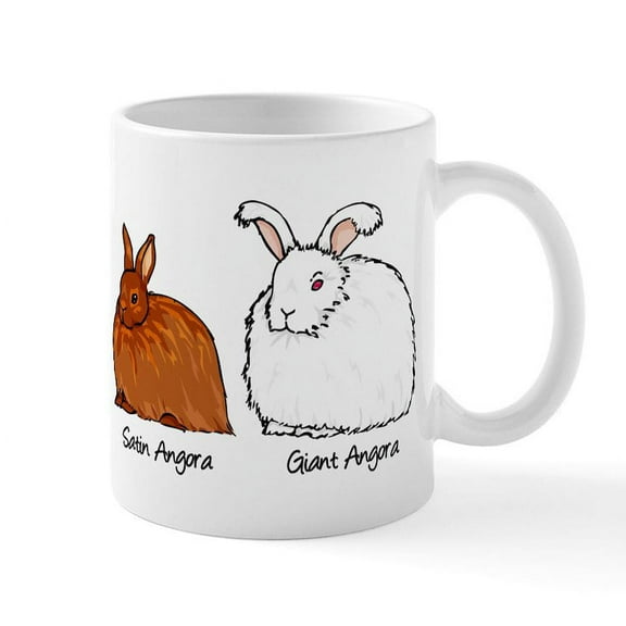 CafePress - The Angora Rabbits Mugs - 11 oz Ceramic Mug - Novelty Coffee Tea Cup
