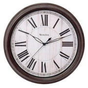 Westclox 6047585 11 x 11 in. Indoor Analog Wall Clock, Glass & Plastic - Brown