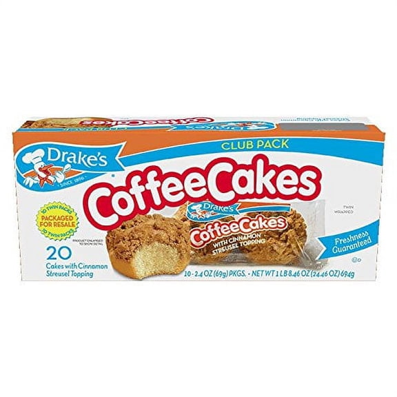 Drake's Coffee Cakes Club Pack 24. 46 oz, 20 Ct