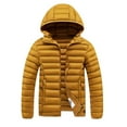 thumbnail image 3 of Zedker Men's Lightweight Puffer Jacket Detachable Hood Warm Winter Coat Casual Quilted Full Zip Down Jackets Zipper Pockets Yellow XL, 3 of 10